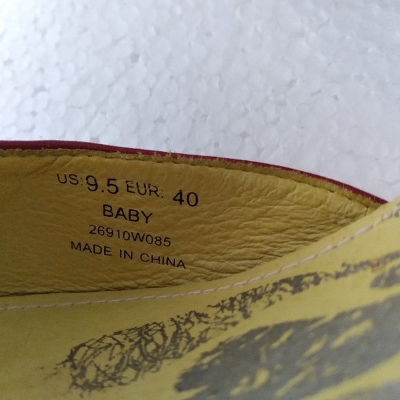 NWOT Jump size 9.5 red leather mary jane round toe heels - Picture 7 of 7